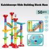 ailixinda 50 PCS Marble Toy Premium Set,STEM Educational Building Block Toy,Marble Track Race Set with 15 Glass Marbles for Boys & Girls,Construction Building Blocks Toys for Kids view 2