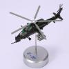 ZEZEFUFU 1:100 Scale Alloy Chinese Armed WZ-10 Helicopter Airplane Model Home Office Decoration Gifts view 2