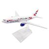 ZEZEFUFU 1/400 Scale 15cm Aircraft British B777 Plum Alloy Plane Model Home Office Decoration Gifts view 1
