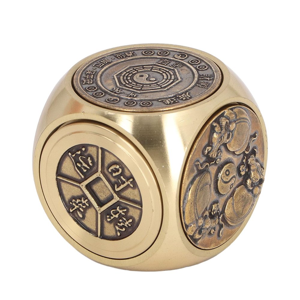 Keenso Compact Fidget Toy for Stress Relief, Brass Material for Home, Office, or Travel Use