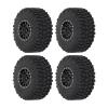 1/18 RC Car Tires Replacement Part, RC Wheels and Tires 4PCS Wear Resistant High Strength Solid Construction for Car (Black) view 2