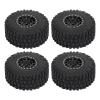 1/18 RC Car Tires Replacement Part, RC Wheels and Tires 4PCS Wear Resistant High Strength Solid Construction for Car (Black) view 3