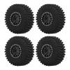 1/18 RC Car Tires Replacement Part, RC Wheels and Tires 4PCS Wear Resistant High Strength Solid Construction for Car (Black) view 4