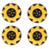 60mm Mecanum Wheel, Yellow and Black,Running with Better Gripping, Compatible with Building Blocks, for Motors (Two Pairs) view 4