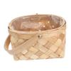 Parliky Wooden Easter Basket Natural Rattan Basket Houseware Storage Wicker Woven Flower Storage s Wood Chip Woven Woodchip Baby Bamboo Box Boy view 1