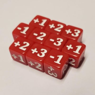 10x Red Micro CCG Stats and Damage Modifier Dice Compatible with Disney Lorcana and Magic: The Gathering (10mm)
