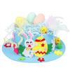 DERAYEE Easter Bonnet Kit, Chick Bunny Egg DIY Art Craft Kits Make Your Own Cute Hat for Easter Craft (Blue) view 1