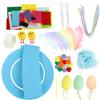 DERAYEE Easter Bonnet Kit, Chick Bunny Egg DIY Art Craft Kits Make Your Own Cute Hat for Easter Craft (Blue) view 4