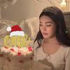1 Pack Christmas One Cake Topper Glitter Santa Hat First Birthday Cake Pick Decorations for Christmas 1st Birthday Theme Baby Shower Party Decorations Supplies Gold view 4