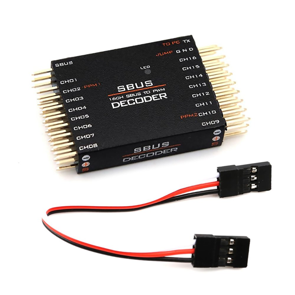 TECKEEN SBUS Signals Converter, 16CH SBUS to PWM/PPM/DECODER Converter for Futaba for Frsky Transmitters RC FPV Drone