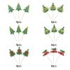 24 Pack Christmas Tree Cupcake Toppers Glitter Merry Christmas Cupcake Picks Red Car Cake Decorations for Merry Christma Tree Xmas Theme Party Cupcake Decorations Supplies view 3
