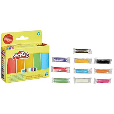 Play-Doh Essential Colors 10 Pack of Refill Sticks, Great for Classrooms and Party Favors, Kids Arts and Crafts Toys for 2 Year Olds and Up