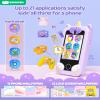 KOKODI Kids Smart Phone Toys, Birthday Gifts Unicorn Toddler Play Phone for Girls 3-10, Touchscreen HD Dual Camera Cell Phone, Travel Toy Preschool Learning Toy for Kids (Purple) view 3