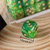 36 Mini Dice Set, 12mm 6 Sided D6 Game Dice, Two Colours (Dark Green & Light Green) with Portable Gaming Box view 2