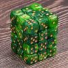 36 Mini Dice Set, 12mm 6 Sided D6 Game Dice, Two Colours (Dark Green & Light Green) with Portable Gaming Box view 3