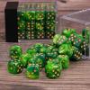 36 Mini Dice Set, 12mm 6 Sided D6 Game Dice, Two Colours (Dark Green & Light Green) with Portable Gaming Box view 4