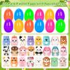 24 Pack Easter Eggs Filled with Squishy Toys, Easter Basket Stuffers Fillers with Kawaii Animals Toys, Kids Easter Theme Party Favors & Classroom Prizes, Ideal Easter Eggs Gifts for Boys Girls view 3