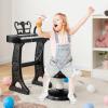 Honey Joy Kids 37-Key Black Keyboard Piano with Music Stand & Bench, Toy Baby Grand Piano for Girls & Boys view 2
