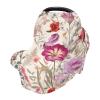 Flradish Floral Print Stretchy Baby Car Seat Cover Soft Breathable Nursing Cover Breastfeeding Cover Multiuse Infant Carseat Stroller Cover for Girls and Boys view 1