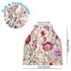 Flradish Floral Print Stretchy Baby Car Seat Cover Soft Breathable Nursing Cover Breastfeeding Cover Multiuse Infant Carseat Stroller Cover for Girls and Boys view 3