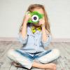 awakentti Children's Camera Toys, Children Digital Video Camcorder Camera with Cartoon Soft Silicone Cover, Cute Portable Toy for Kids Aged 3-12 Years Old (Green) view 3