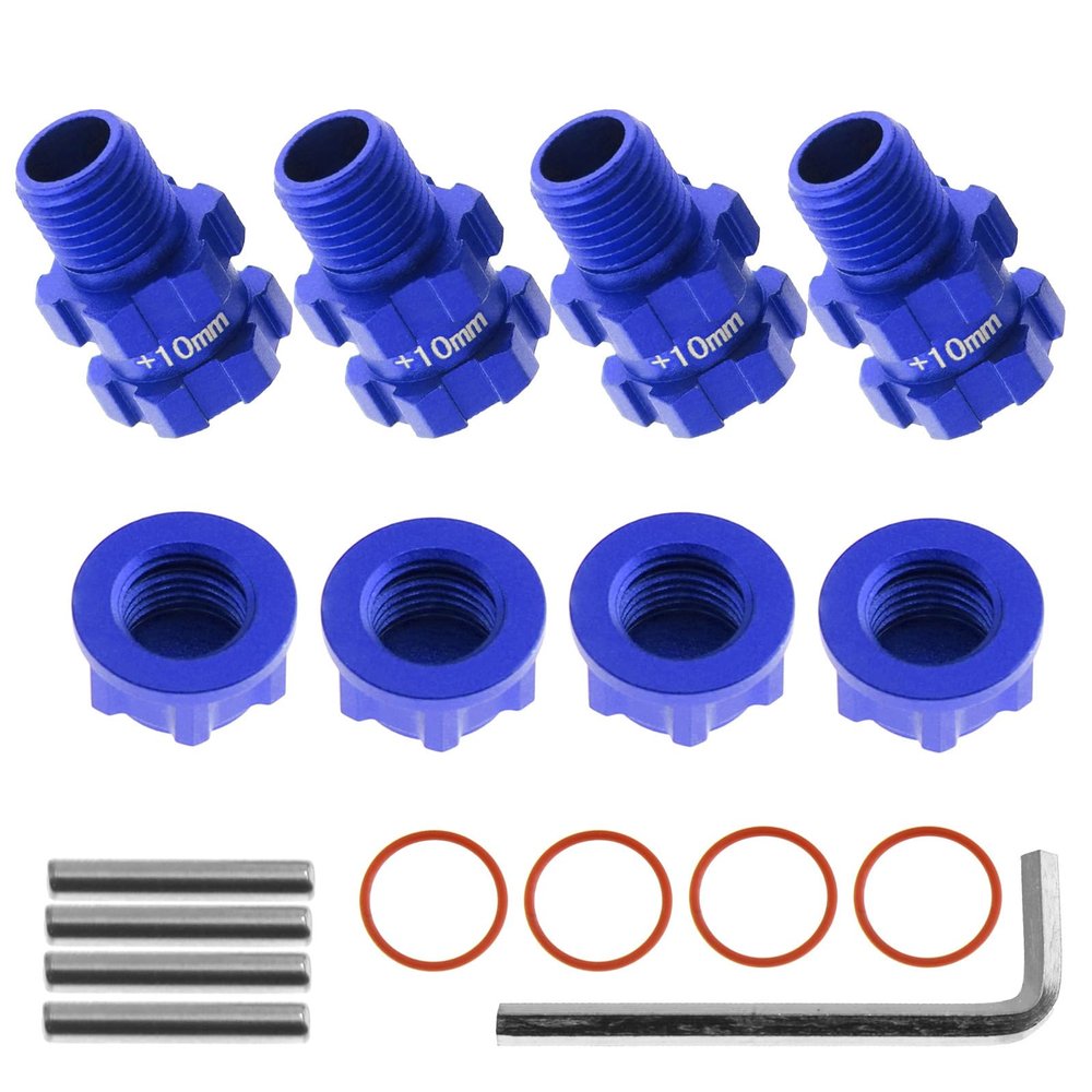 1/10 RC Crawler Car 14mm to 17mm Wheel Hex Hub Adapter Model Car DIY Replacement for Arrma Senton Granite 4X4 3S, 4 Pack