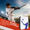 ProCase 4-Pocket Baseball Card Binder Fits 440 Cards, Sport Trading Card Album Book with 55 Sleeves for Baseball Colletible Card Holder -Medium, Blue view 2