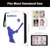 ProCase 4-Pocket Baseball Card Binder Fits 440 Cards, Sport Trading Card Album Book with 55 Sleeves for Baseball Colletible Card Holder -Medium, Blue view 3