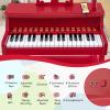 HONEY JOY Kids Piano, 37-Key Red Kids Keyboard Piano w/ Music Stand & Bench, Gift for Babies w/ Microphone, Portable Electronic Educational Musical Instrument, Toddler Piano for Girls Boys view 4