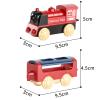 Aosekaa 40 Pieces Train Set Classic Toy, Railway Learning Educational Toys, Electric Track Accessories Car Set for Girls Boys Kids, Red view 4
