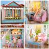 DIY Miniature House Kit, CUTEROOM Wooden Dollhouse Kit Mini House Making Kit with Furnitures, DIY Dollhouse Kit Birthday Gift for Women and Girls (Candy Cake) view 3