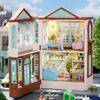 DIY Miniature House Kit, CUTEROOM Wooden Dollhouse Kit Mini House Making Kit with Furnitures, DIY Dollhouse Kit Birthday Gift for Women and Girls (Candy Cake) view 4