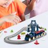 Colaxi 40 Pieces Train Set, Railway Learning Educational Toys, Electric Track Accessories Car Set for 3 4 5 6 7 8+ Year Old Toddlers, Blue view 2