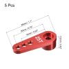 MECCANIXITY 5 Pcs Aluminum Alloy 25T Steering Servo Single Arm Horn Red for DIY RC Car/Boat/Airplane Boat Accessories view 2