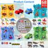 VESPRO 4 Series Toddler Car Track Set, 68PCS Kids Car Track Play Set, Educational Puzzle Toys for Kids Ages 3+ Boys and Girls view 2