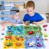 VESPRO 4 Series Toddler Car Track Set, 68PCS Kids Car Track Play Set, Educational Puzzle Toys for Kids Ages 3+ Boys and Girls view 3