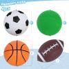LovesTown 4-Pack Sports Balls, 5-Inch Soccer Ball, Basketball, Playground Balls & 7 Inches Footballs for Toddlers 1-3, Adults, Birthday Party Favors for Kids, Valentines Exchange Gifts view 2