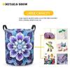 Foruidea Floral And Modern Bohemian Laundry Basket,Laundry Hamper,Collapsible Storage Bin, Oxford Fabric Clothes Baskets,Nursery Hamper For Home,Office,Dorm,Gift Basket view 3