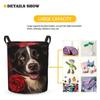 Foruidea Rose Dog Laundry Basket,Laundry Hamper,Collapsible Storage Bin, Oxford Fabric Clothes Baskets,Nursery Hamper For Home,Office,Dorm,Gift Basket view 3