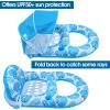 COOLCOOLDEE Pool Lounge Float with Canopy UPF50+,Extra Large Pool Floats for Adults Heavy Duty,Inflatable Lounger Float with Cup Holder & Backrest,Footrest view 4