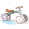 SEREED Colorful Lighting Baby Balance Bike, Toys for 1 Year Old Boys Girls, 12-24 Month Toddler Balance Bike with 4 Silence Wheels, First Birthday Gift (Green) view 1