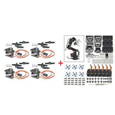 diymore 4pcs DM90S Servo Micro 180 9 Gram Metal Gear Servo Digital Micro Servo Motor for 450 RC Helicopter Plane Boat Car (180 Rotating)