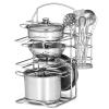 12Pcs Kids Pots and Pans Playset, Pretend Play Kitchen Set Toy Stainless Steel Pots and Pans Cooking Toys Accessories for Kids Toddler Age 3 Years Old view 1