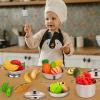 12Pcs Kids Pots and Pans Playset, Pretend Play Kitchen Set Toy Stainless Steel Pots and Pans Cooking Toys Accessories for Kids Toddler Age 3 Years Old view 3