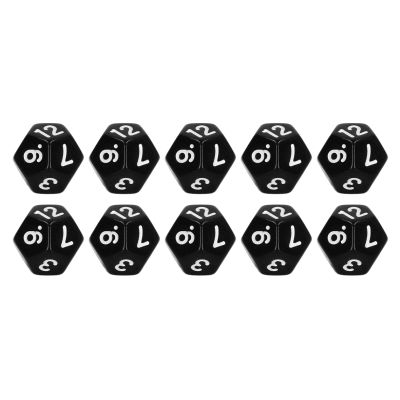 12 Sided Dice Set, 40 Pieces, Black, Plastic Polyhedral Dice for Board Games, Education, Entertainment