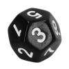 12 Sided Dice Set, 40 Pieces, Black, Plastic Polyhedral Dice for Board Games, Education, Entertainment view 2