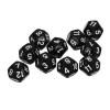 12 Sided Dice Set, 40 Pieces, Black, Plastic Polyhedral Dice for Board Games, Education, Entertainment view 3