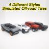 16 Set 1/64 Wheels Trucks Off Road 1 64 Wheels and Tires Set Simulation Custom Rubber Tires with 4 Suitable for Most 1:64 Diecast Truck Offroad Cars view 2