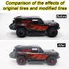 16 Set 1/64 Wheels Trucks Off Road 1 64 Wheels and Tires Set Simulation Custom Rubber Tires with 4 Suitable for Most 1:64 Diecast Truck Offroad Cars view 4