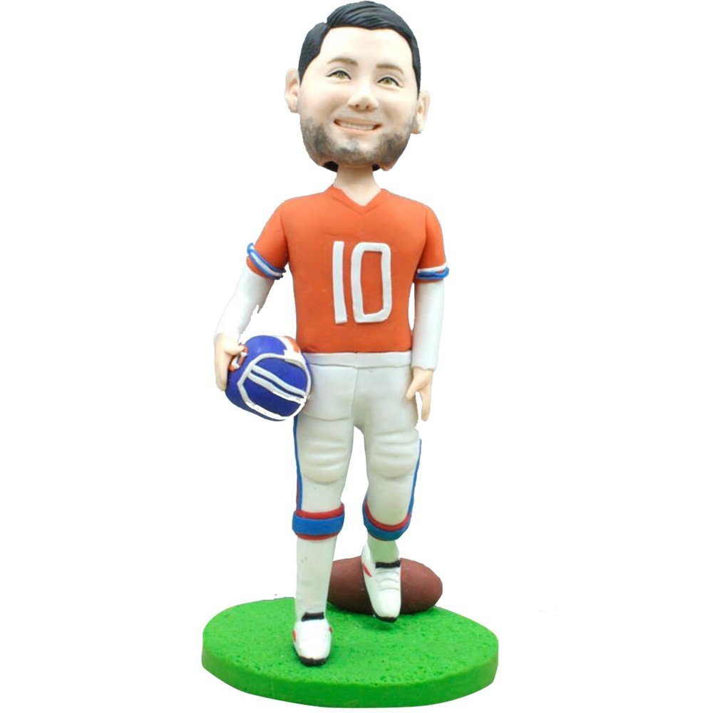 Custom Bobbleheads Football Funny Personalized Doll, Personalized Football Gifts For Him,Personalize Football Bobbleheads Playing Football Coach,Best Football Gifts For Men,Birthday Gift